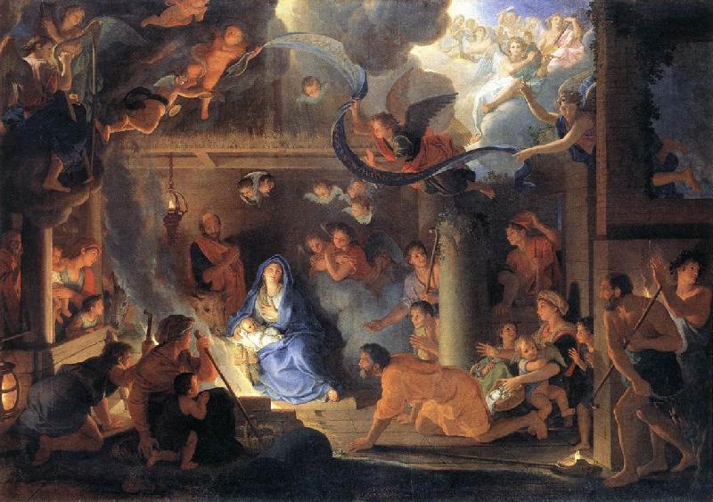 LE BRUN, Charles Adoration of the Shepherds sg Sweden oil painting art